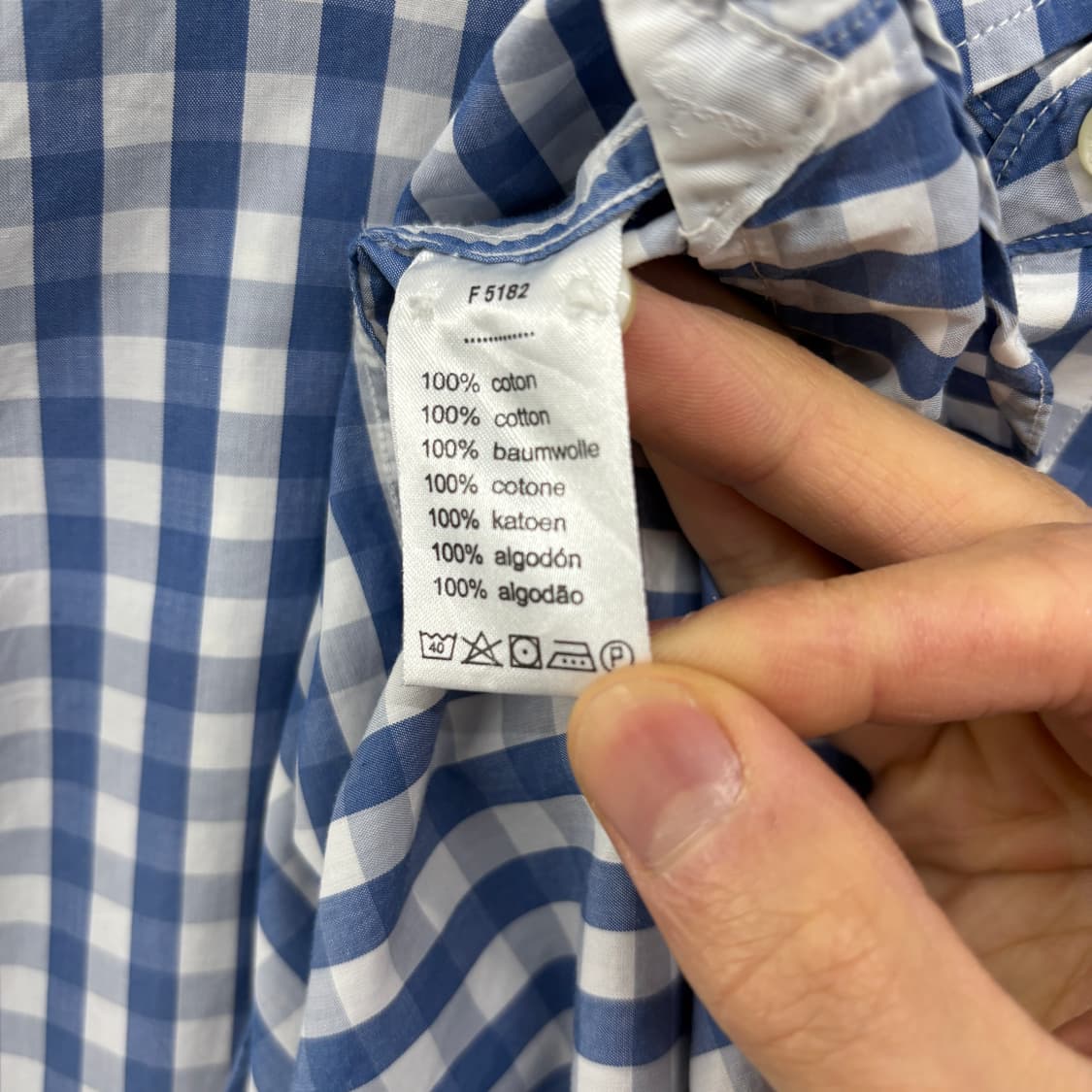 라코스테 블루 체크 긴팔 셔츠 남성M 상품이미지7