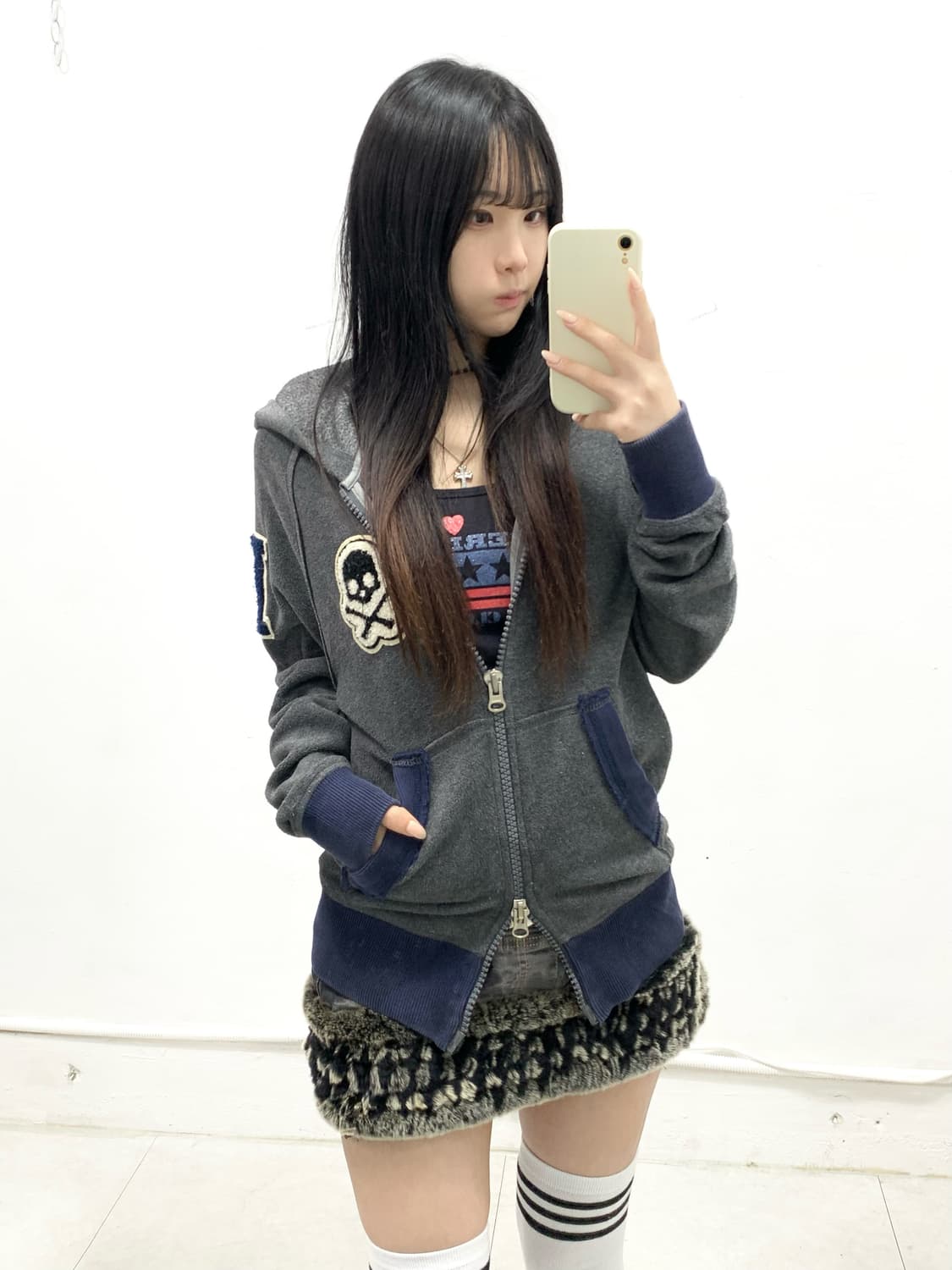 [HYDROGEN] 하이드로겐 스컬 투웨이 후드집업 상품이미지3