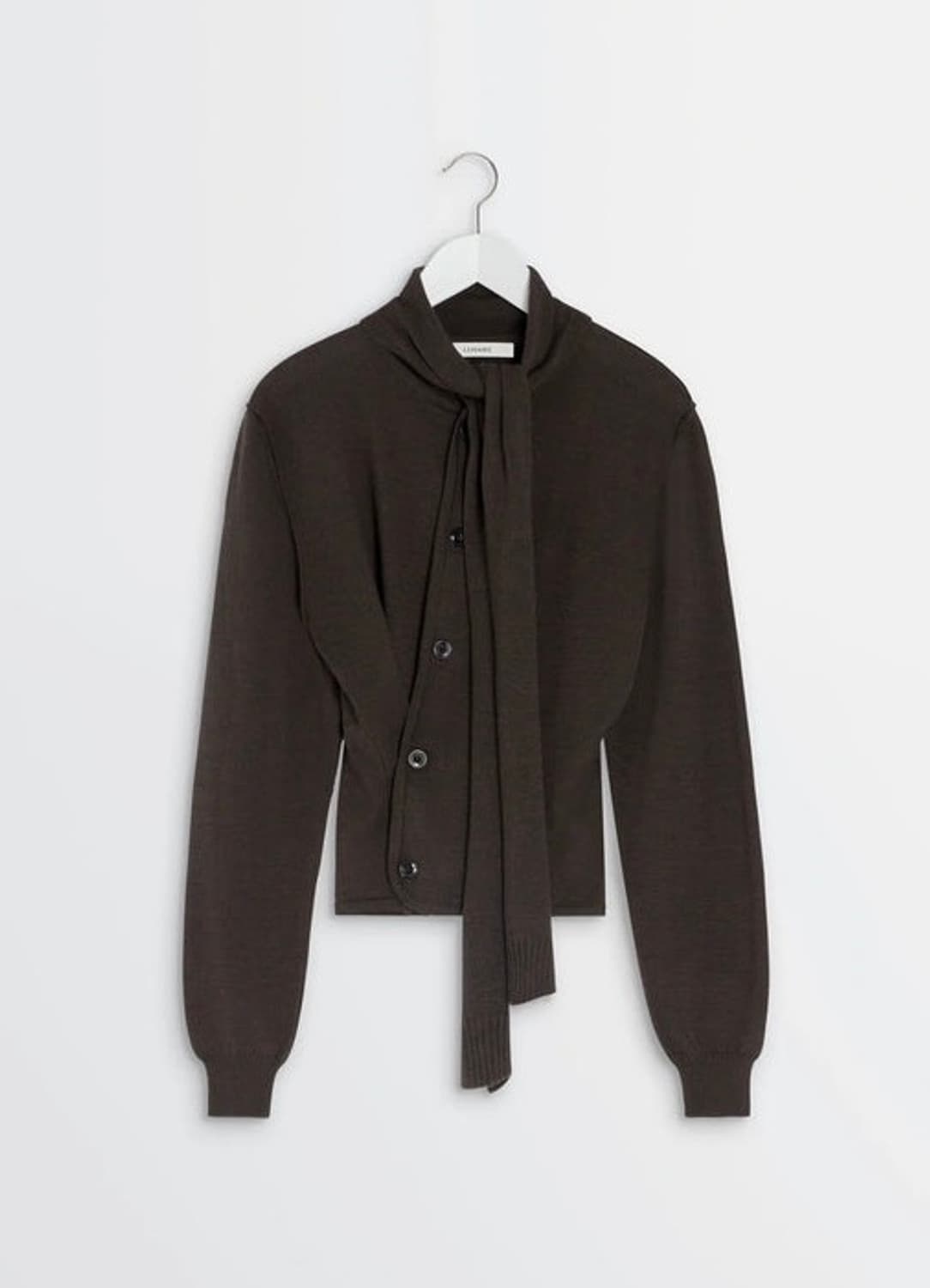[XS,S,M]르메르 25fw 트위스트 스카프 가디건/다크초코 상품이미지1