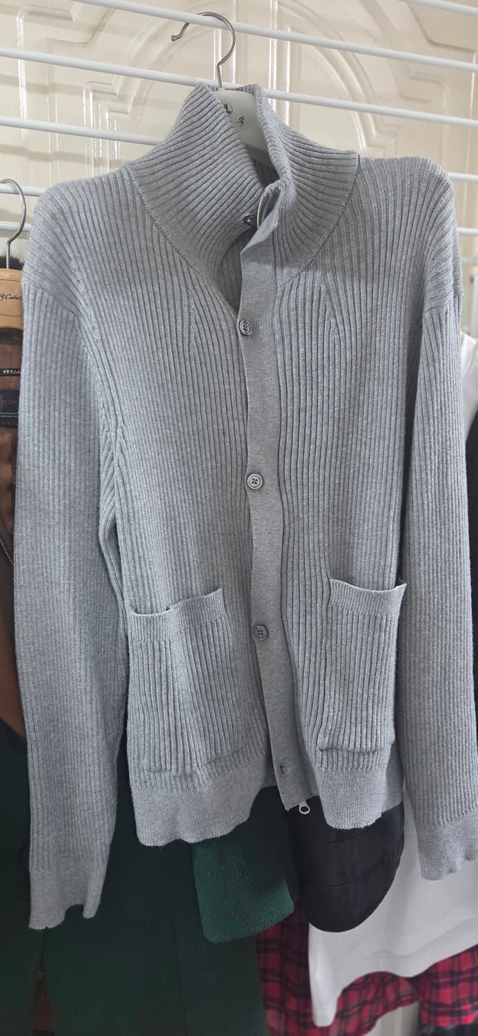 세컨모놀로그 니트 집업 가디건 회색 S사이즈 상품이미지2