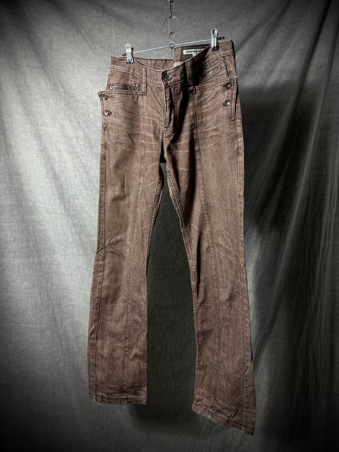 Semantic Design Brown Bootcut Pants 상품이미지2