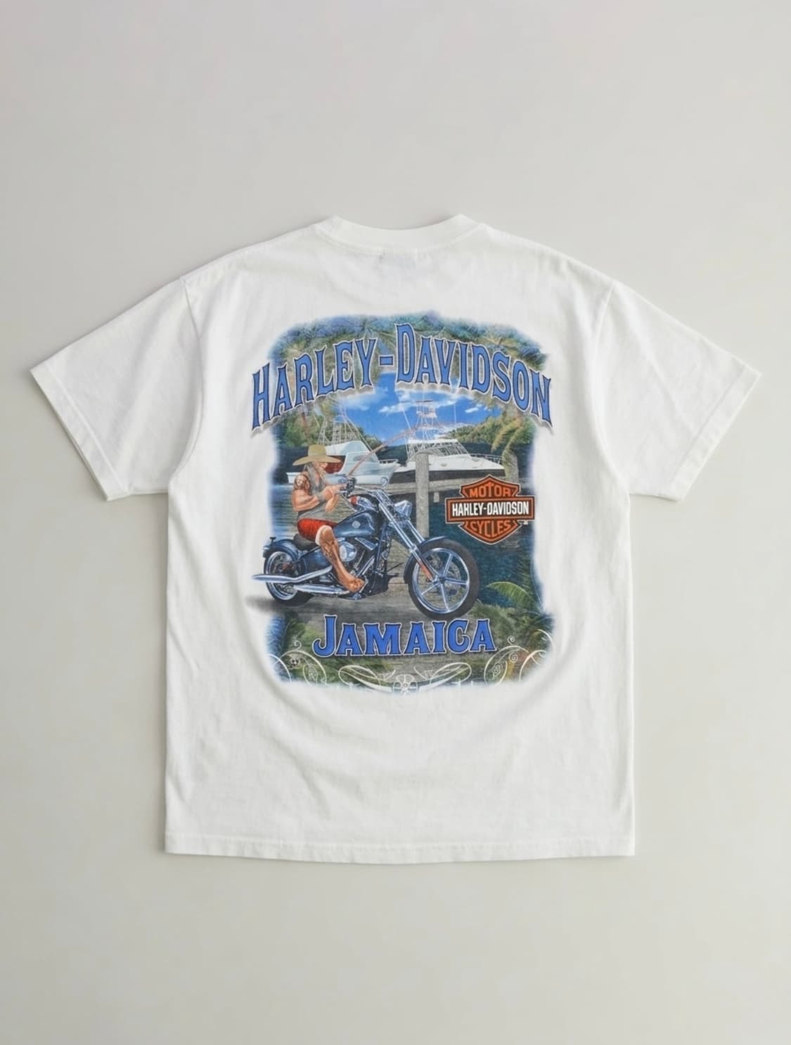 Harley-Davidson Jamaica 빅로고 그래픽 반팔 티셔츠 화 상품이미지1