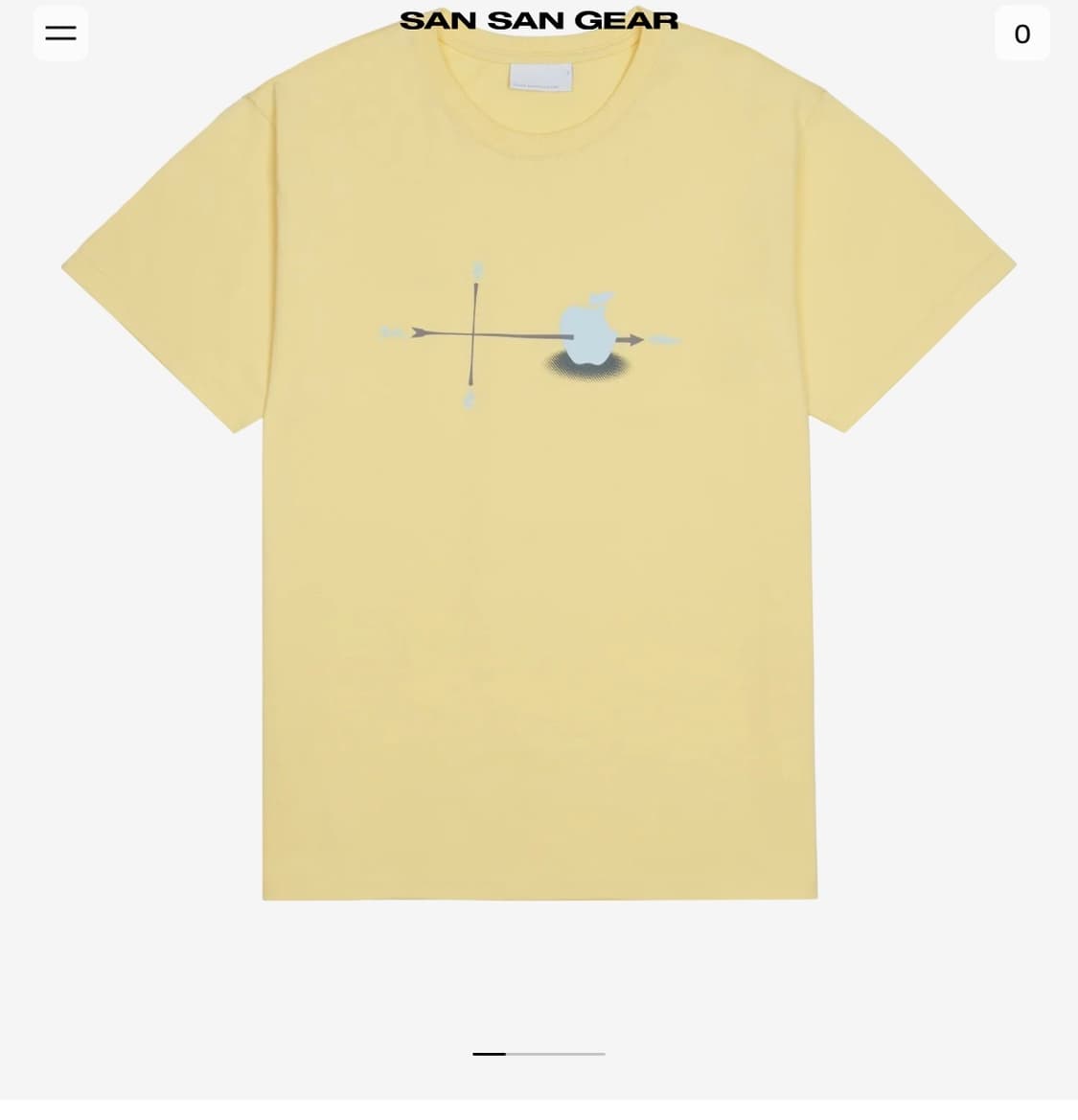 산산기어 PIERCE T-SHIRT 0사이즈 상품이미지1