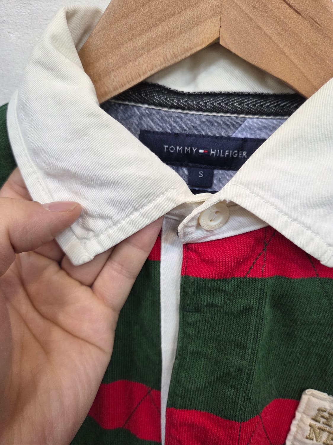 타미힐피거 빈티지핏 럭비 카라긴팔 s 상품이미지7