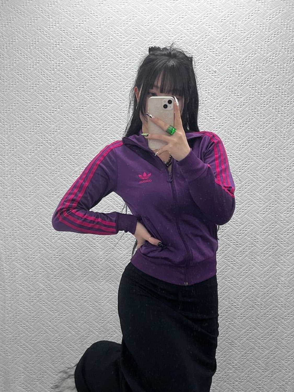 아디다스 파이어버드 Y2K 퍼플핑크 져지 집업 85 C08644 상품이미지1