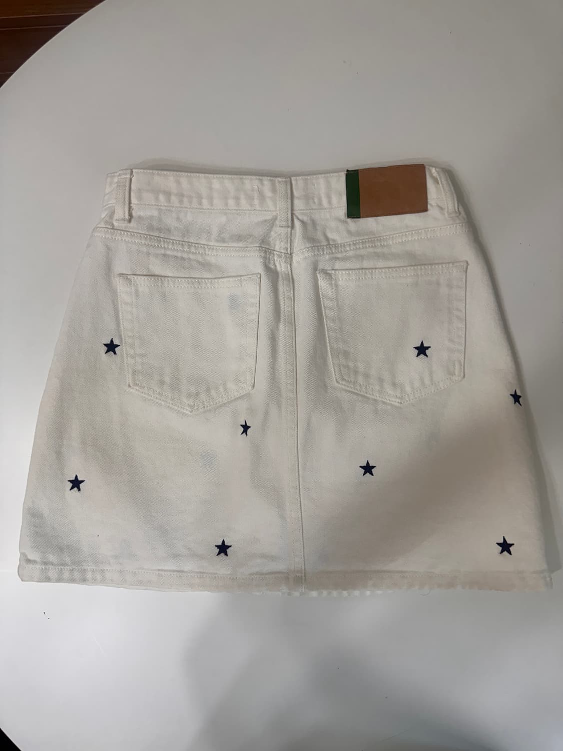 데이지신드롬 STARDENIM SKIRT white 스타 데님 스커트 상품이미지4