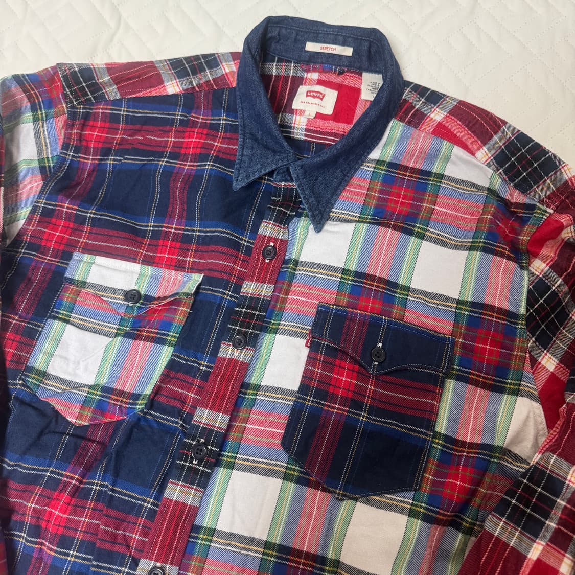 리바이스 아수라 멀티컬러 체크셔츠 L 상품이미지2