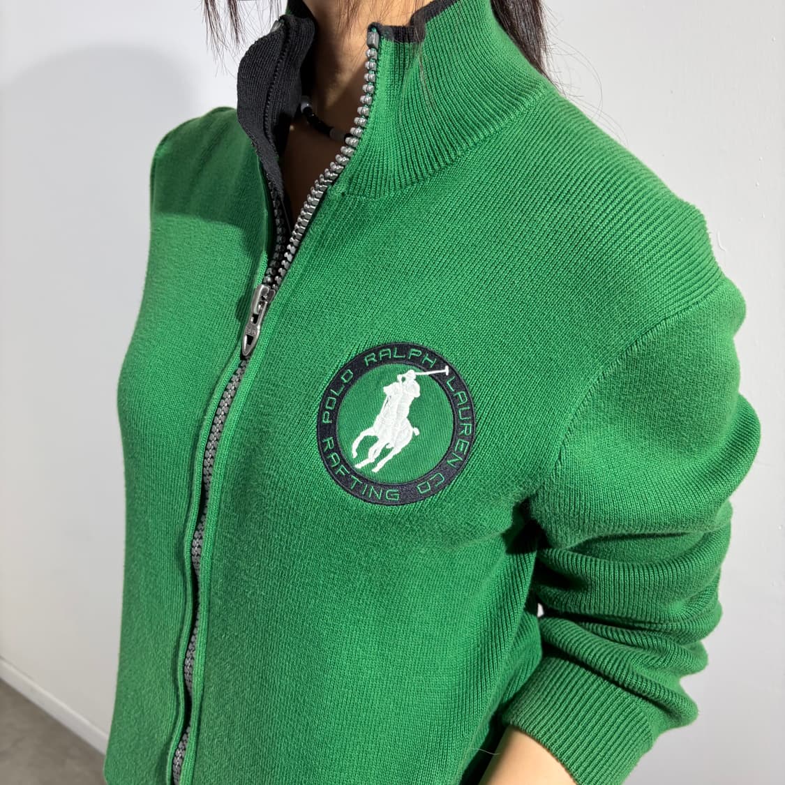 폴로 코튼 니트 집업 자켓 상품이미지2