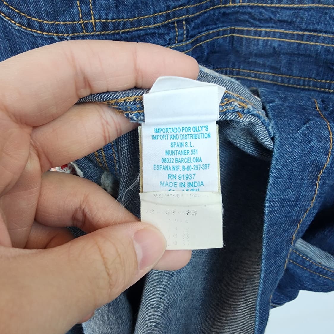 오일릴리 데님 멜빵 원피스 플라워 자수 상품이미지5