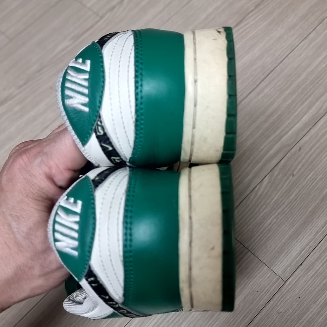 나이키 덩크 로우 잭팟 그린 화이트 커스텀(285) 상품이미지4