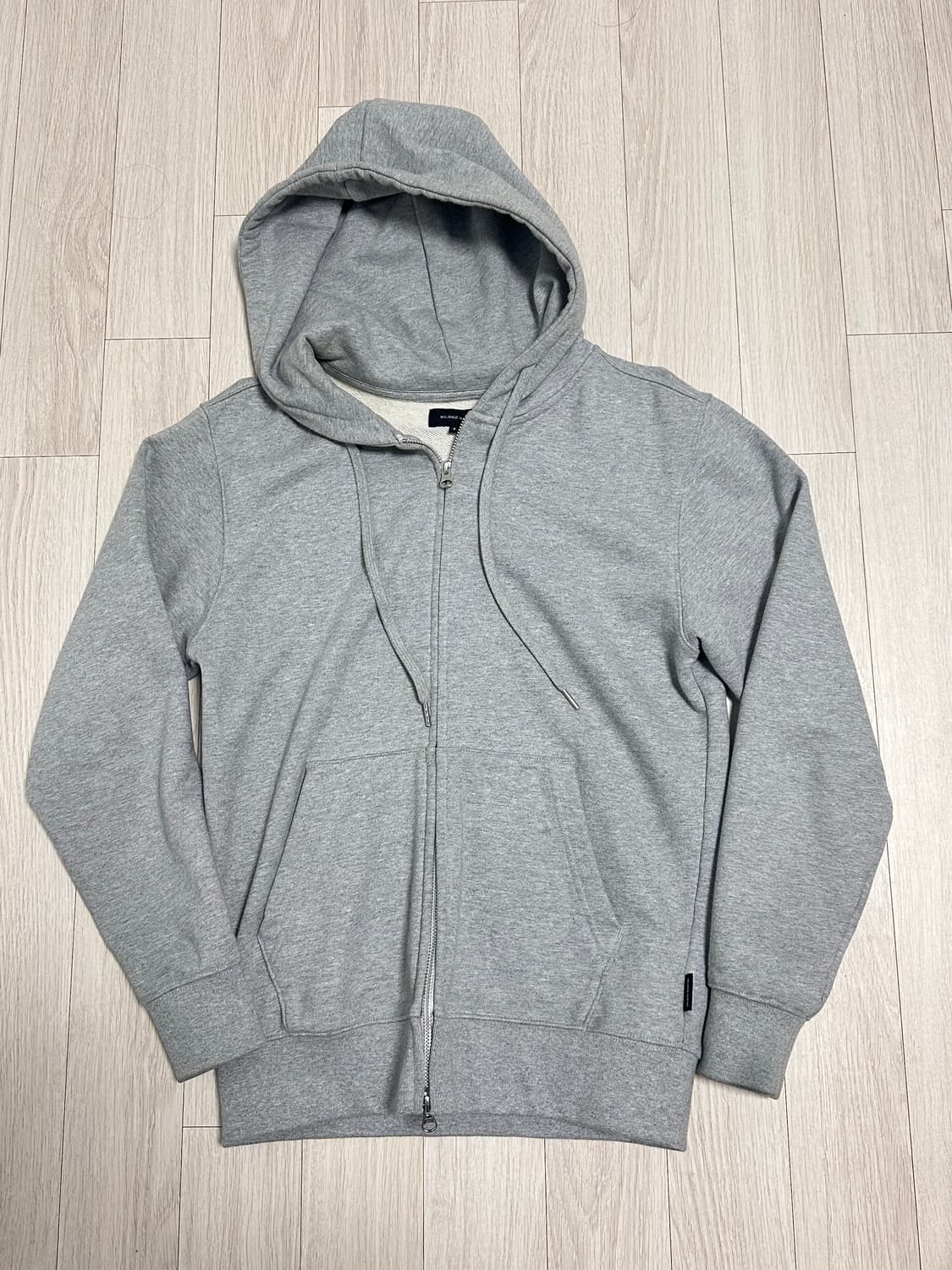 멜란지마스터 스탠다드 후드 스웨트 집업 - 멜란지 그레이 상품이미지1