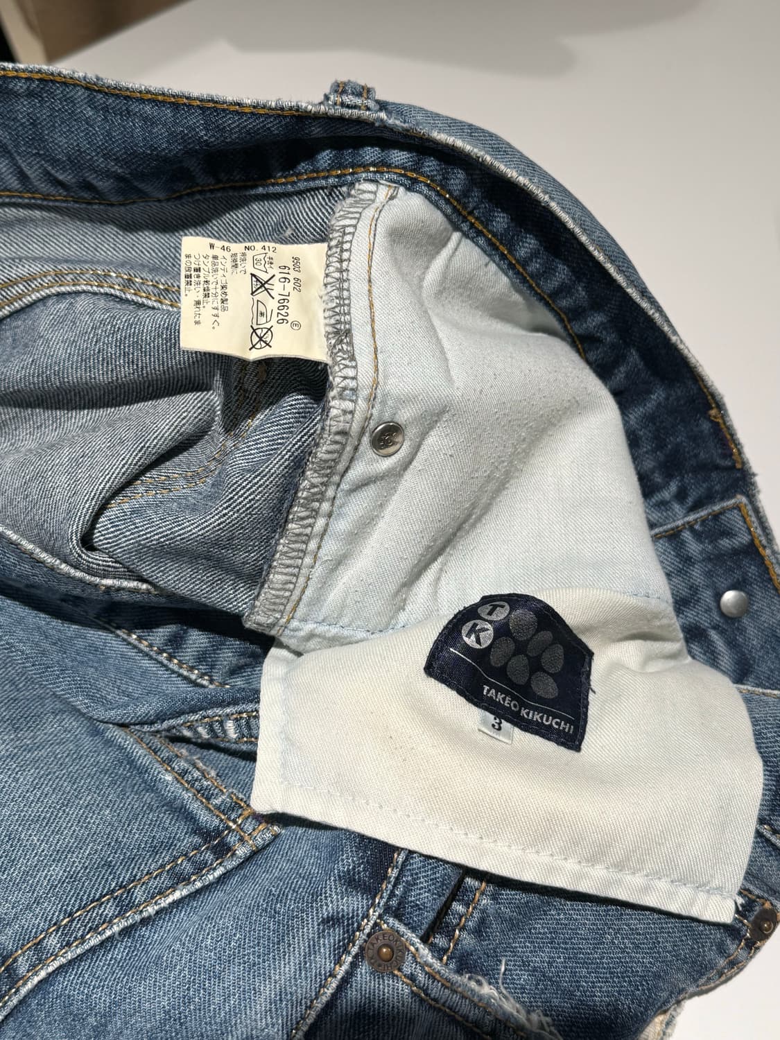 타케오 키쿠치 오리엔탈 패치 워싱 데님팬츠 상품이미지9