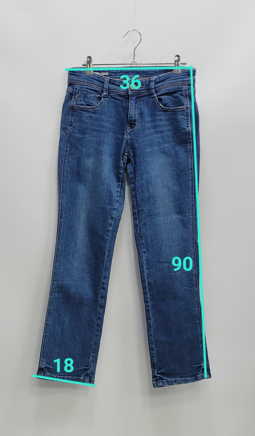 HAZZYS 헤지스 레이디스 워싱 데님 청바지 / 여 67 중청 스판 상품이미지10