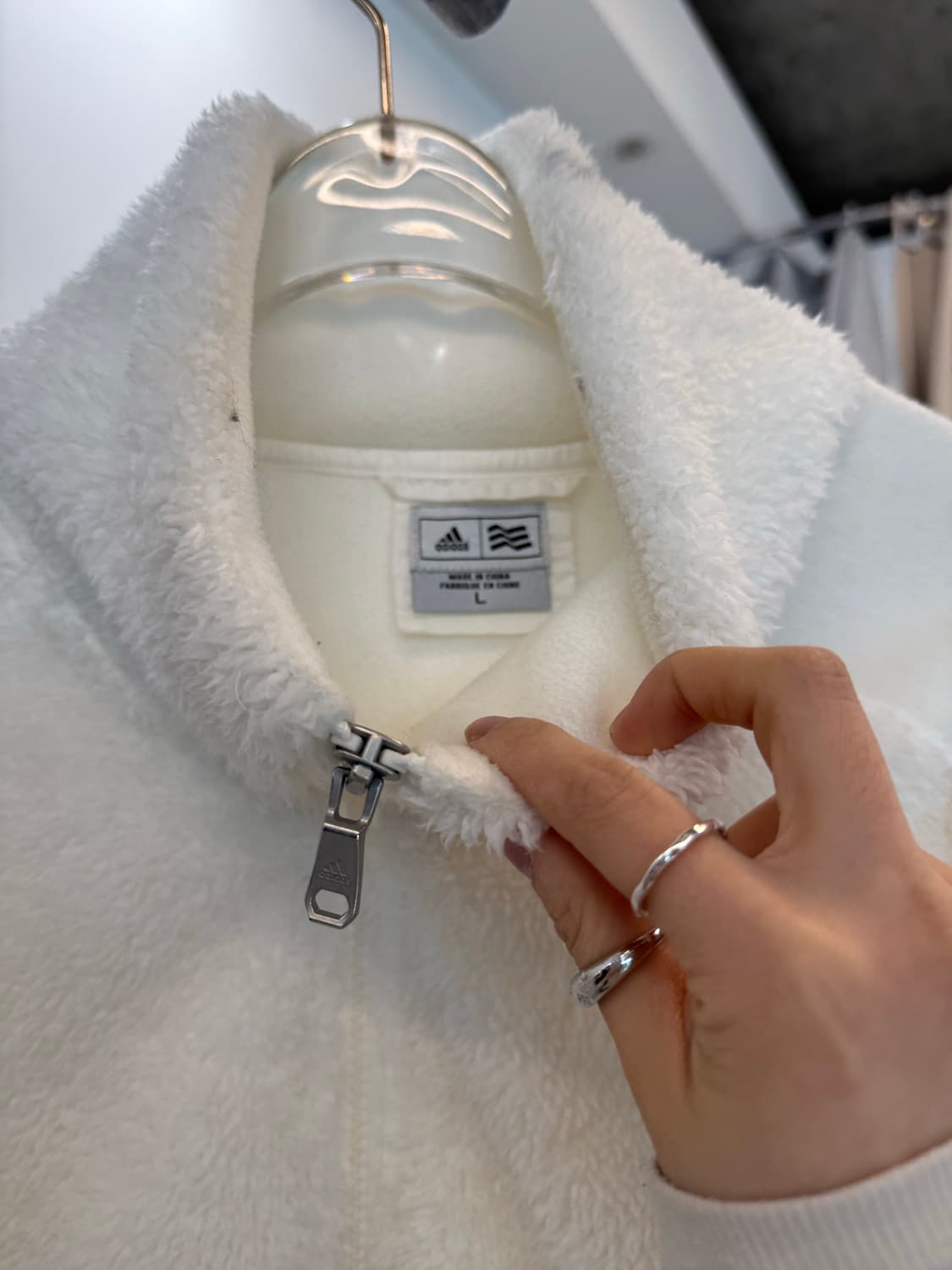 Adidas Women's Fleece Wool Boa Zip Up Jk 상품이미지4