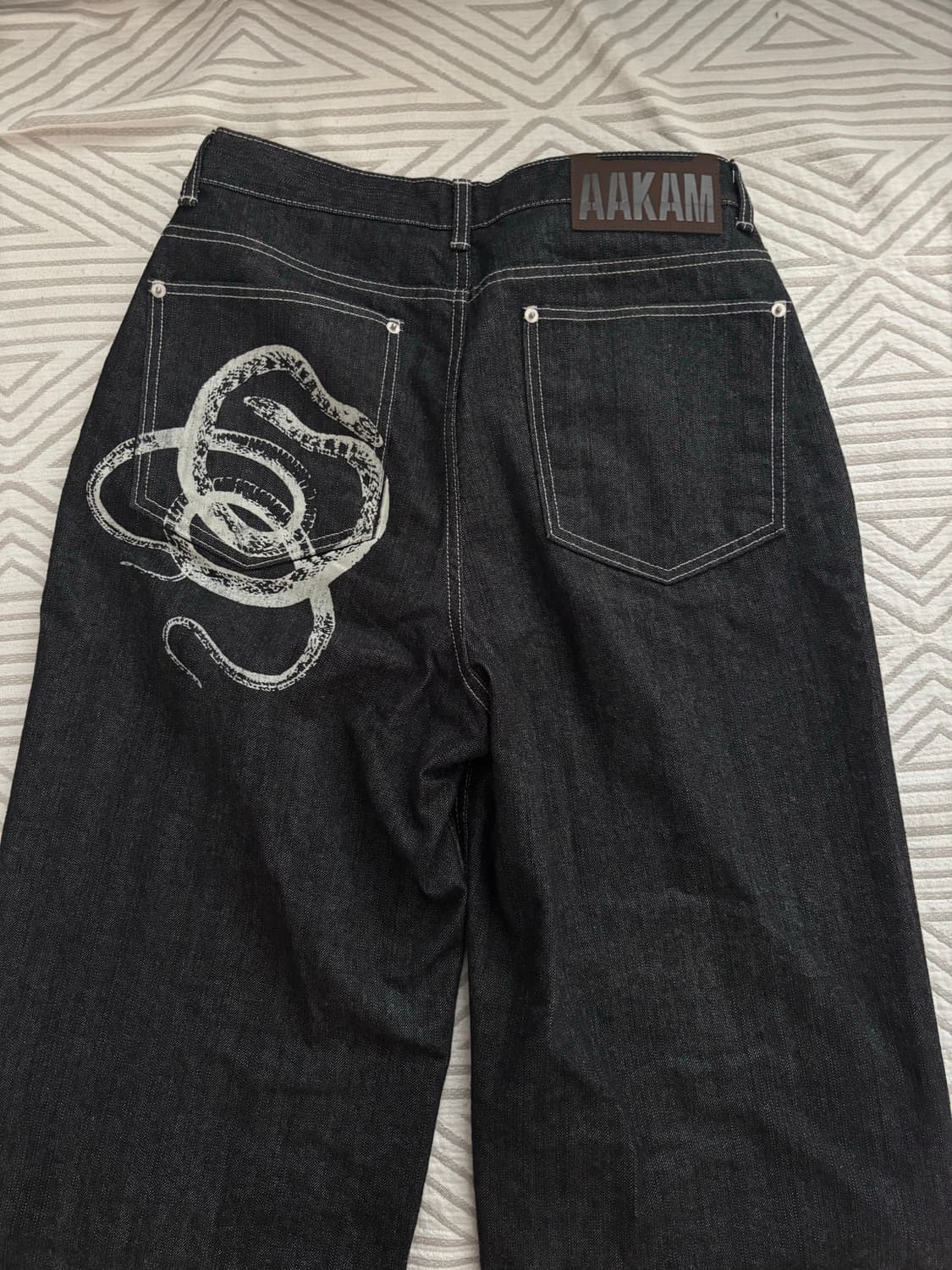 아캄 데님 바지 AAKAM snake denim pants 상품이미지2