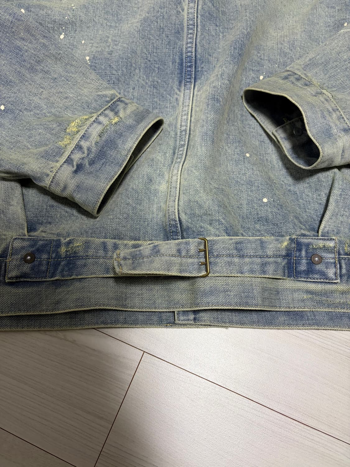 비헤비어 디스트레스드 데님 트러커 자켓 타입1 3사이즈 상품이미지3