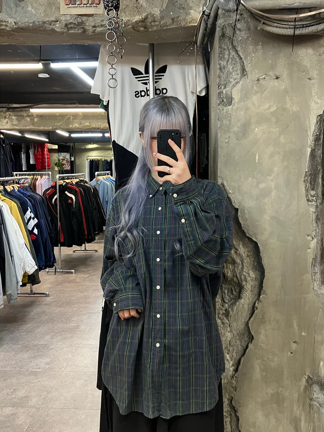 폴로 랄프로렌 체크 셔츠 다크그린 L  #csz2401 상품이미지2