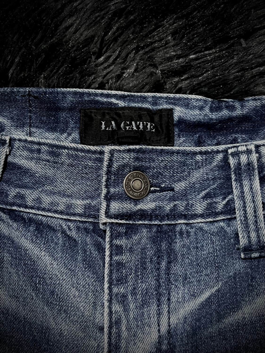 LA GATE 화이트 얼룩 워싱 데미지 데님팬츠LA GATE 화이트 얼룩 상품이미지5