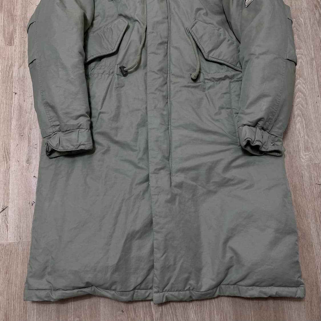 지프 덕다운 라쿤퍼 후드 야상 롱패딩 S/90  상품이미지4