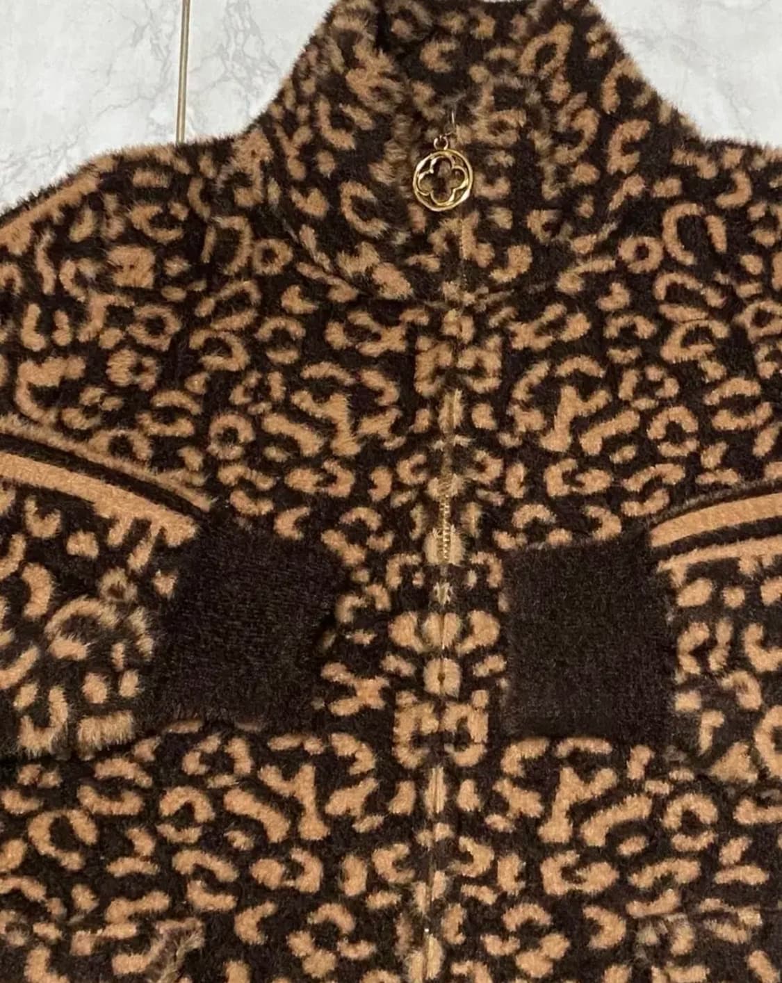 여성 퍼 자켓 후리스 자켓 여성 95 레오파드 히피 표범 무늬 상품이미지4