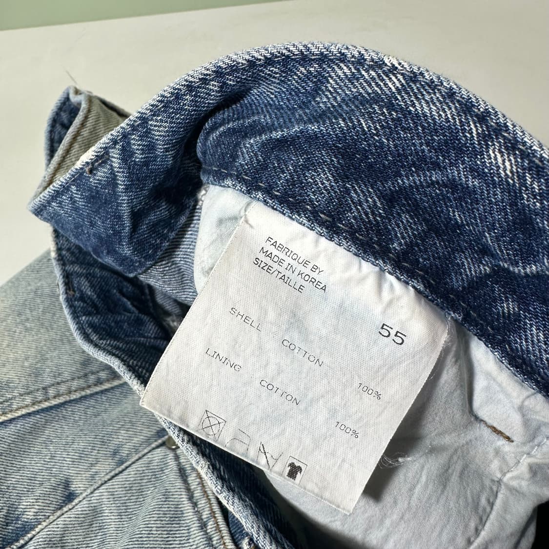 우먼M-L 랑방 LANVIN 빈티워시드 세미벌룬 와이드핏 데님팬츠 상품이미지6