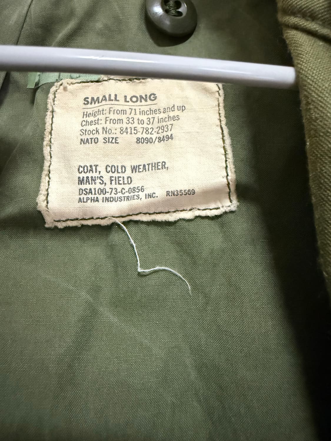 M-65 3세대 오리지널 필드자켓 (alpha industries) 상품이미지7