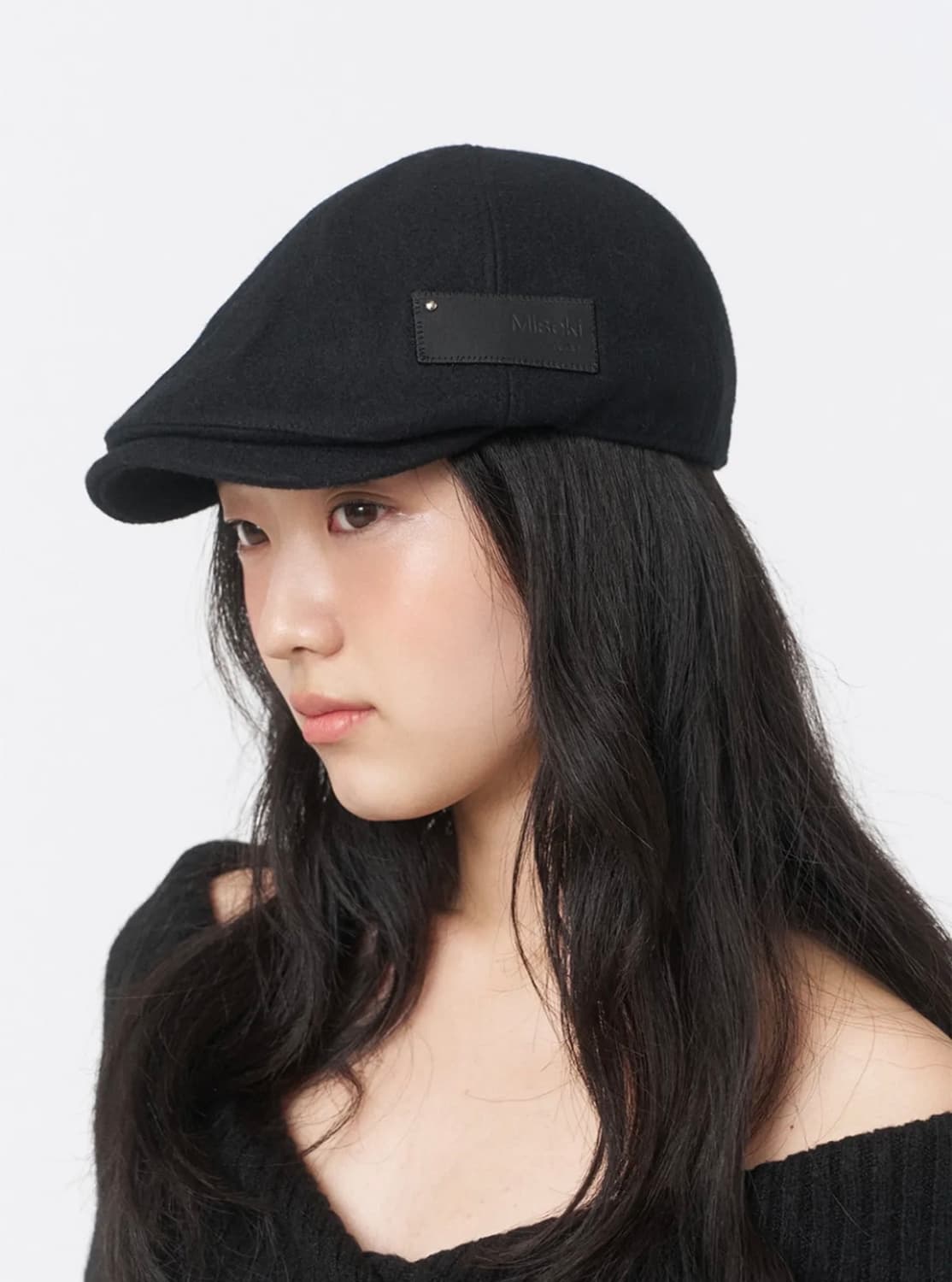 미세키서울 패치 울 헌팅캡 블랙 상품이미지1