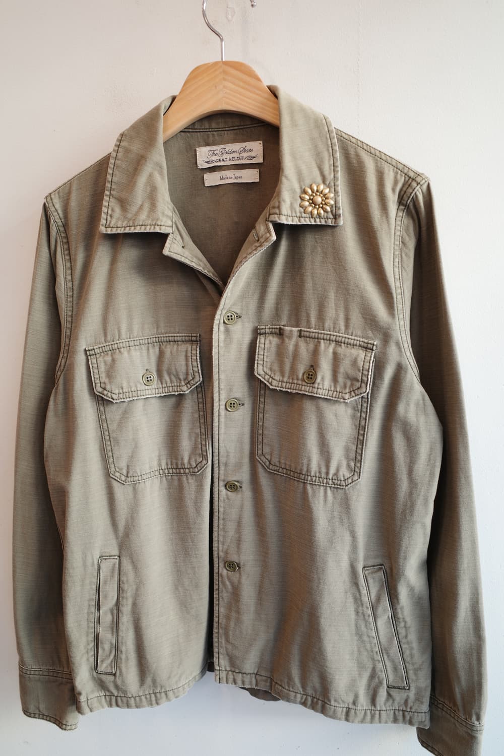 REMI RELIEF 레미 릴리프 투포켓 밀리터리 자켓  단면 사이즈 ( 상품이미지2