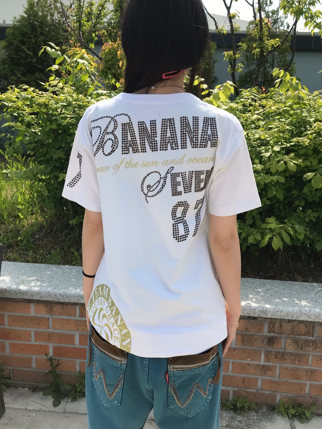 Banana Seven Studded White Tee 상품이미지3