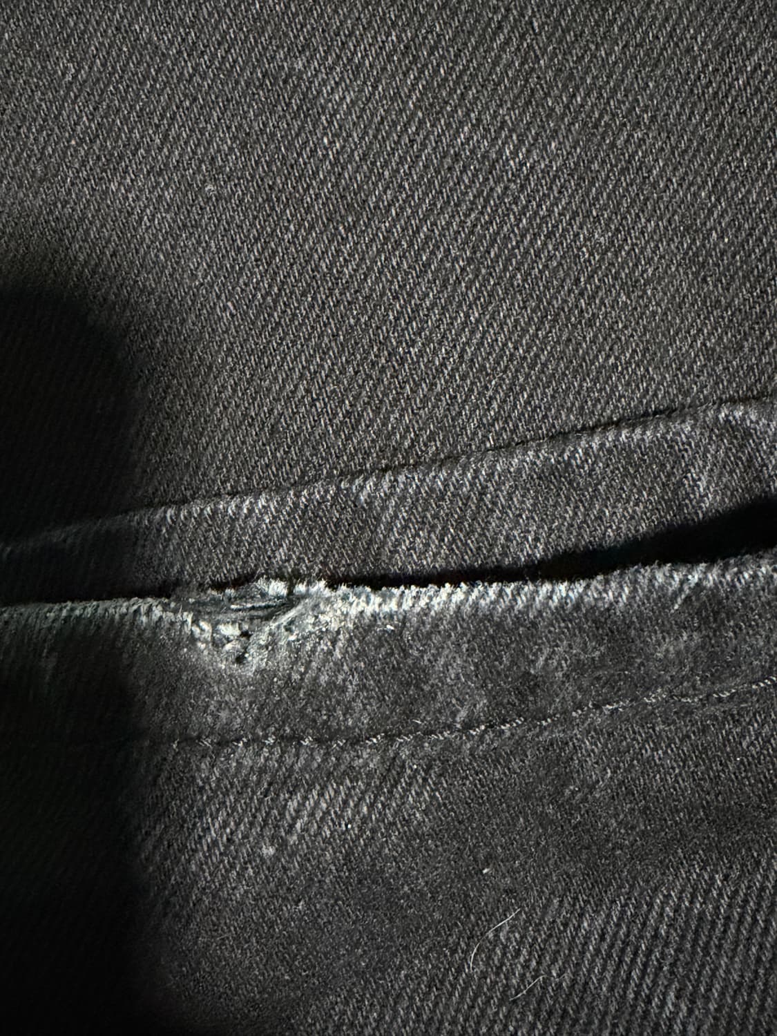 [1]언더마이카 사이드라인 블랙 워시드 배기진 상품이미지5