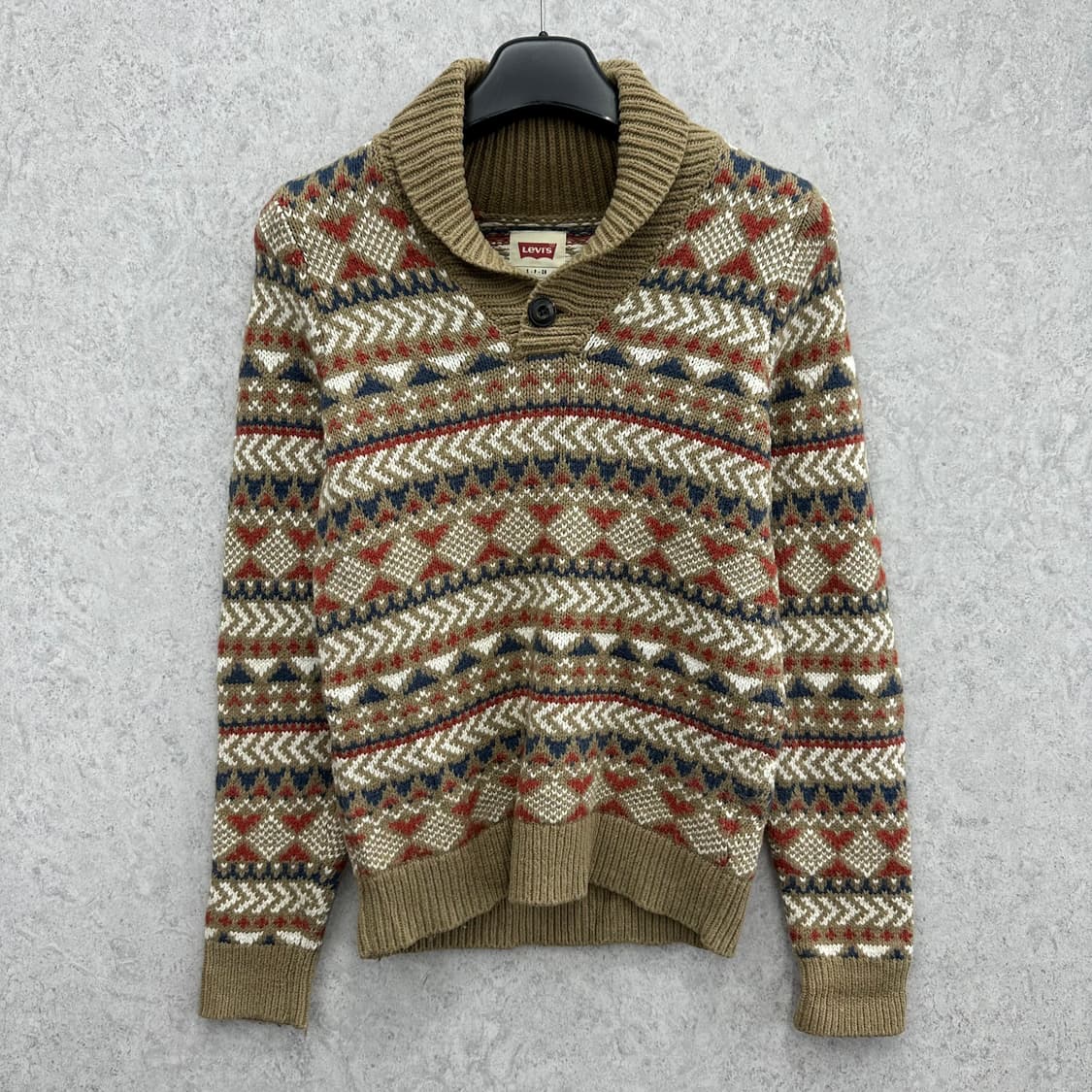 90 리바이스 여자 숄카라 노르딕 니트 상품이미지1