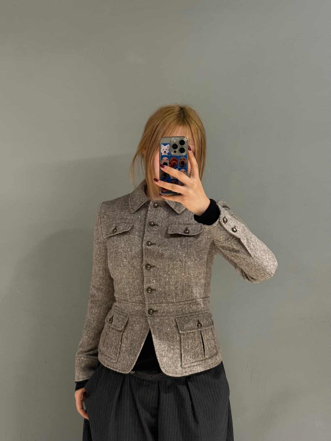 KUMIKYOKU button-up detail coat 상품이미지2