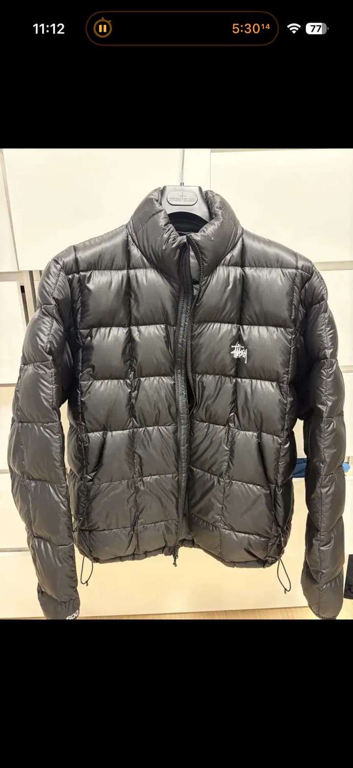 스투시 미드웨이트 푸퍼 블랙 라지판매 상품이미지1