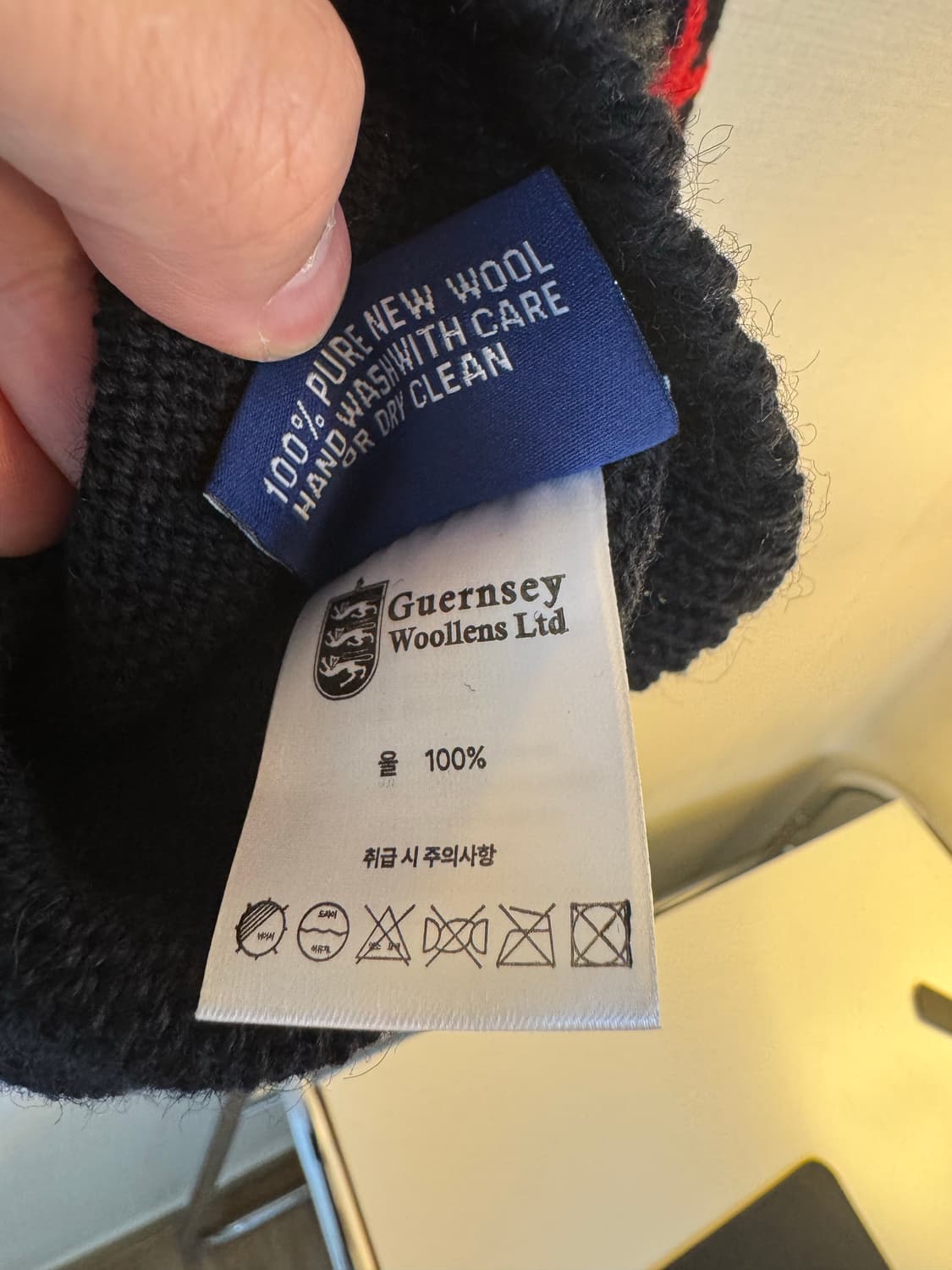 [46]건지울른스 피셔맨 하프집업 니트스웨터 블랙 새상품 상품이미지6