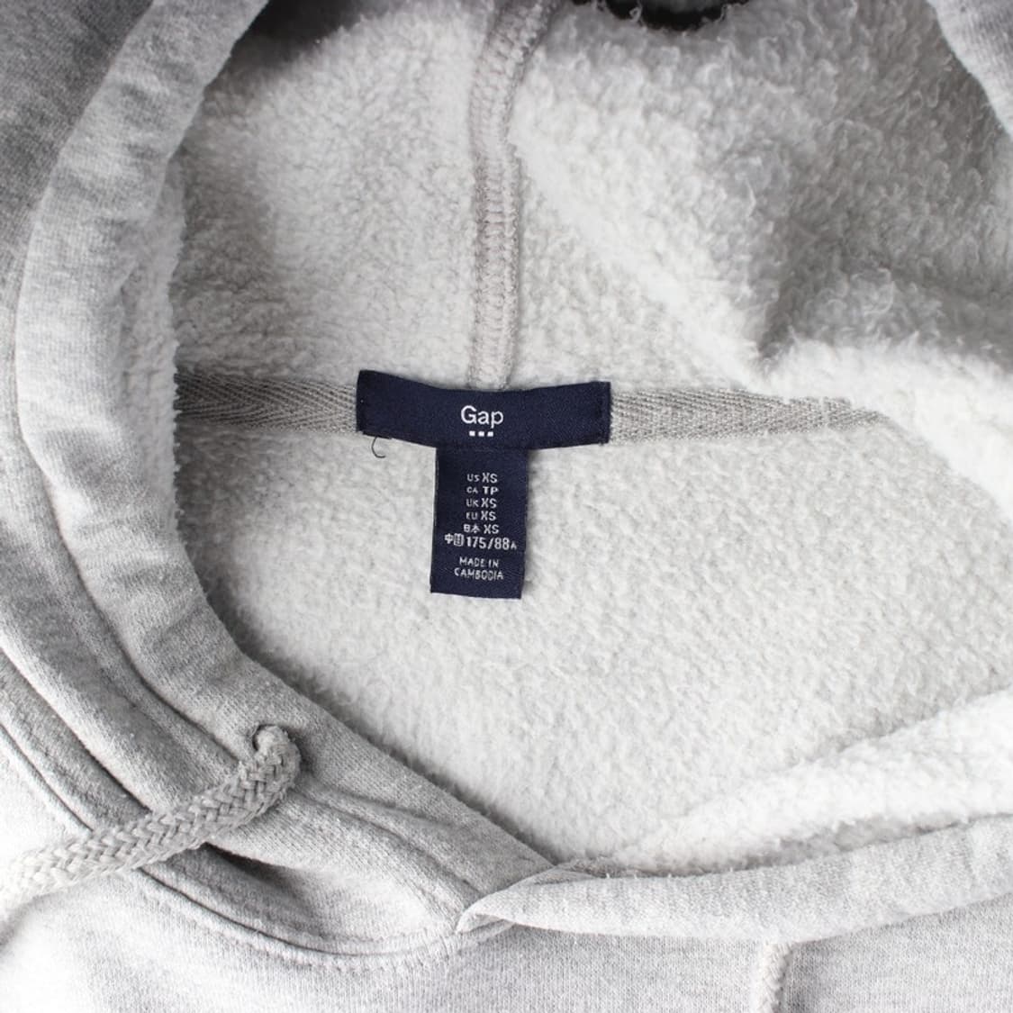 GAP 그레이 빅로고 기모 후드 XS 상품이미지5