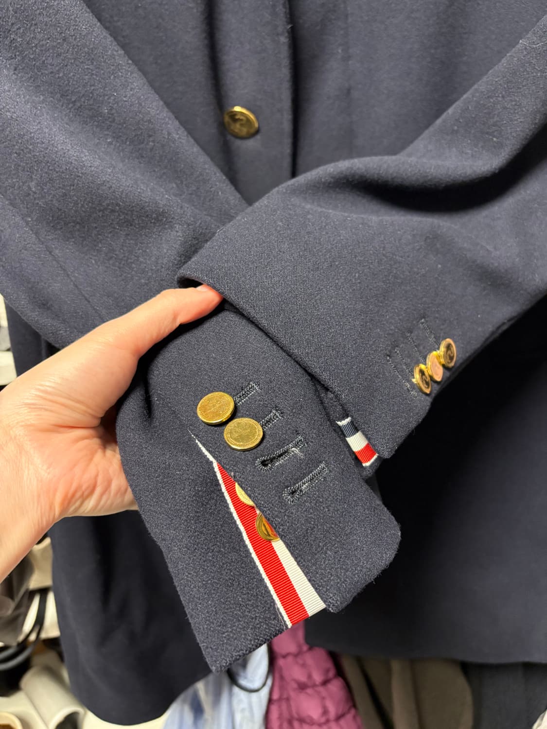 톰브라운 네이비 울 코트 0 사이즈 상품이미지8