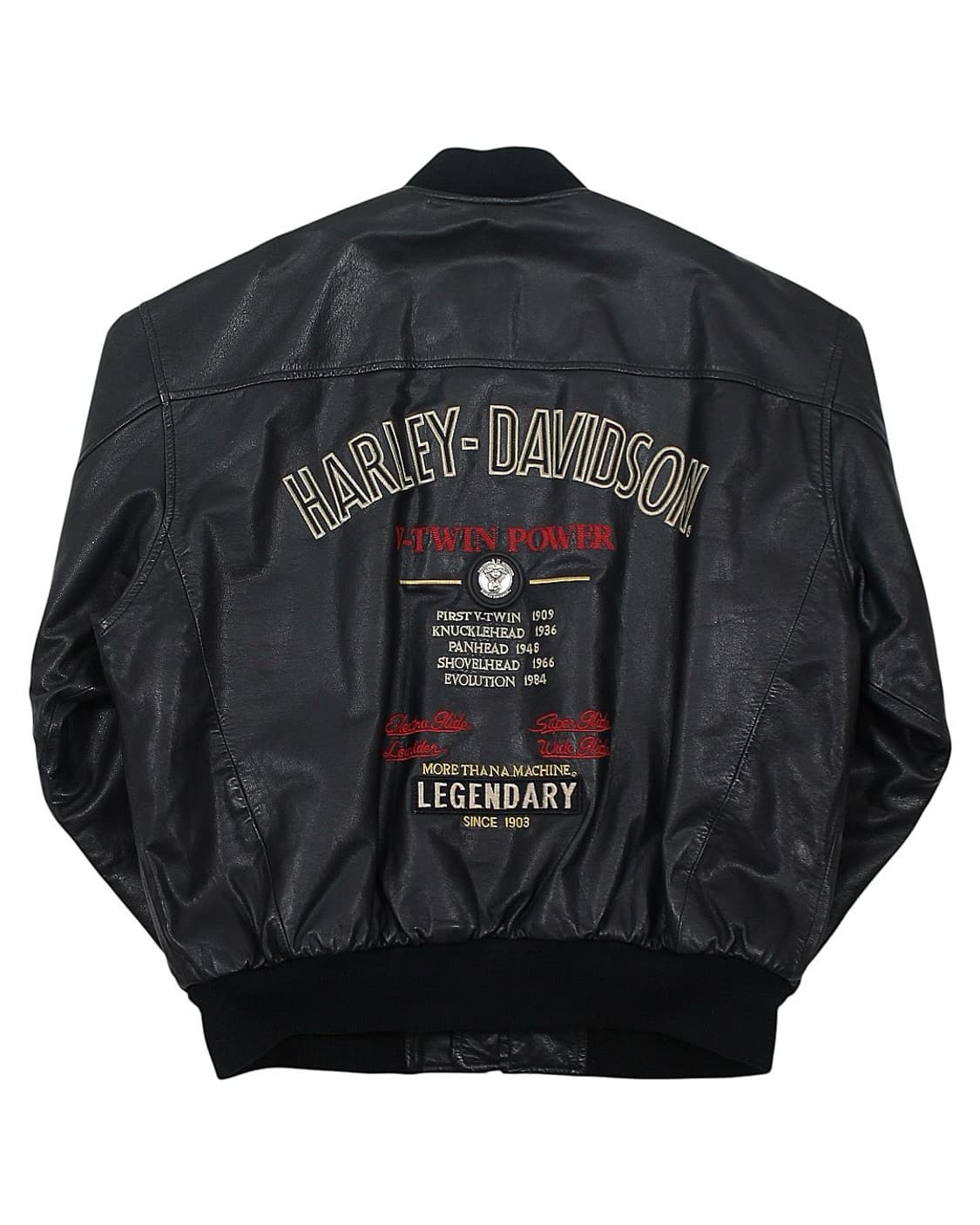 1990s 할리데이비슨 V-Twin Power 레더 자켓 빈티지 가죽 상품이미지2