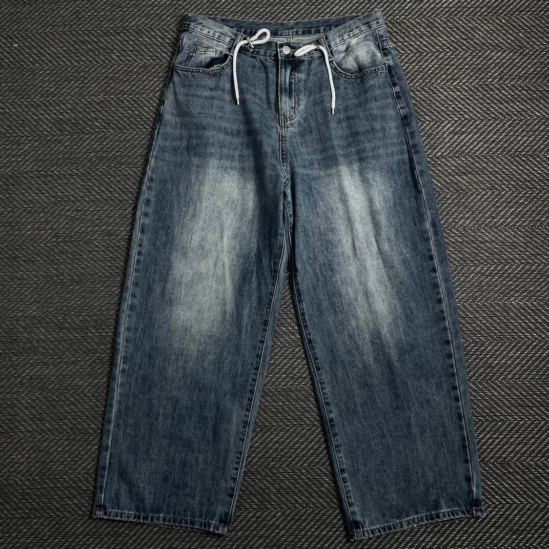 빈티지 미니멀 와이드핏 워싱 데님 팬츠y 4433 상품이미지2