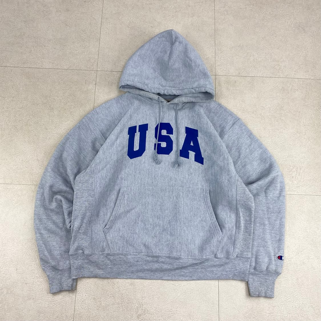  챔피온 프리미엄 리버스위브 USA 그레이 후드 티 (105)  ﻿ 상품이미지2