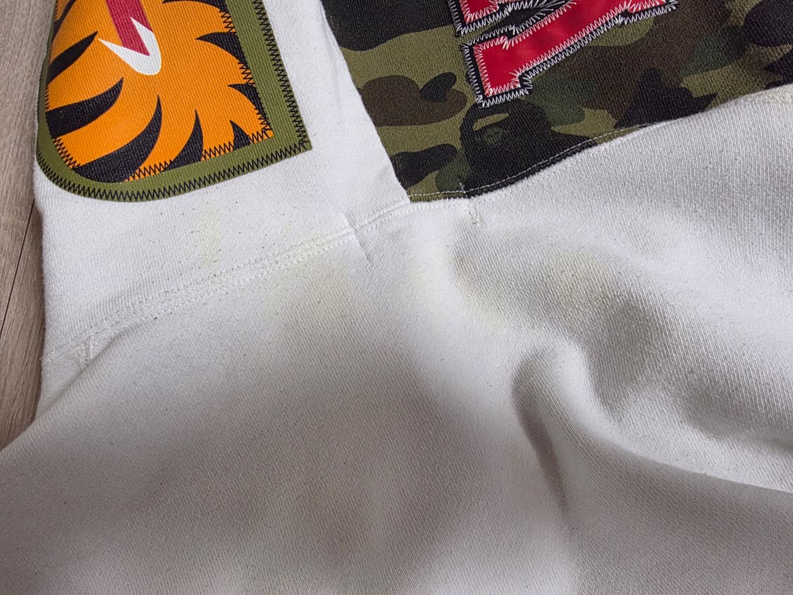 베이프 샤크후드 화이트 카모 반반 후드집업 상품이미지7