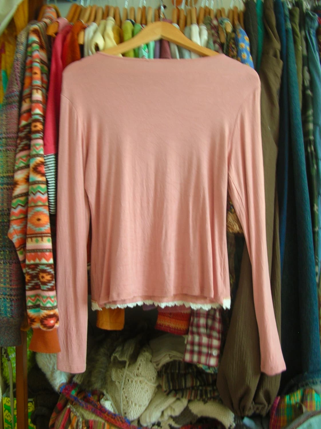 빈티지 히피 보헤미안 무드 롱슬리브 긴팔 티셔츠 상품이미지4