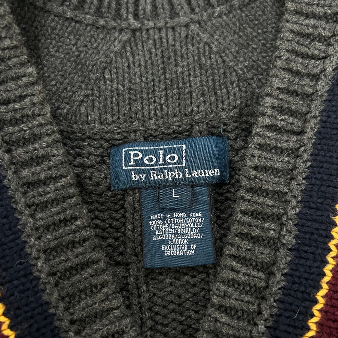 폴로 V넥 니트 그레이  상품이미지2