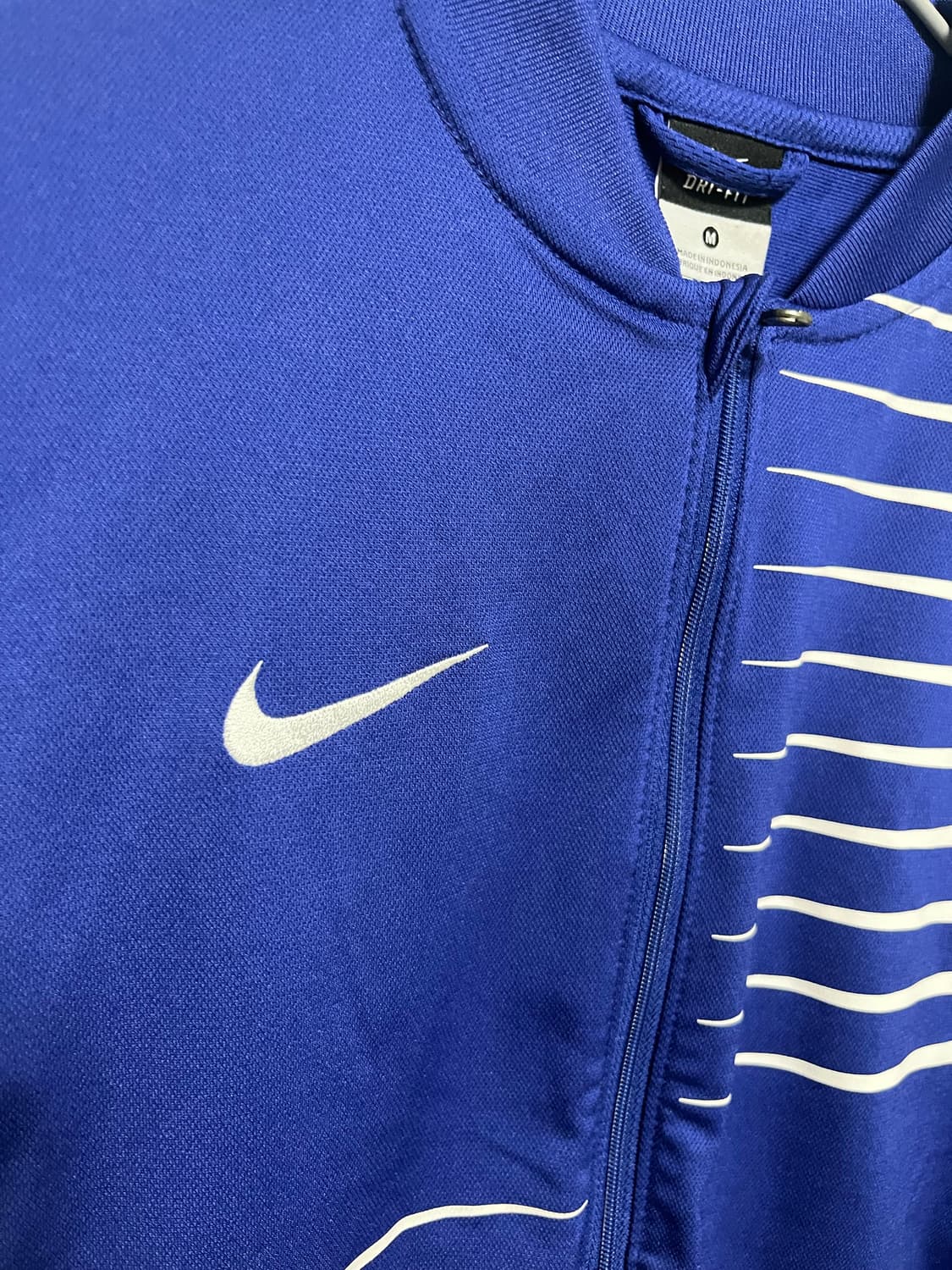 나이키 여성 블루 트랙탑 드라이핏 상의 상품이미지4