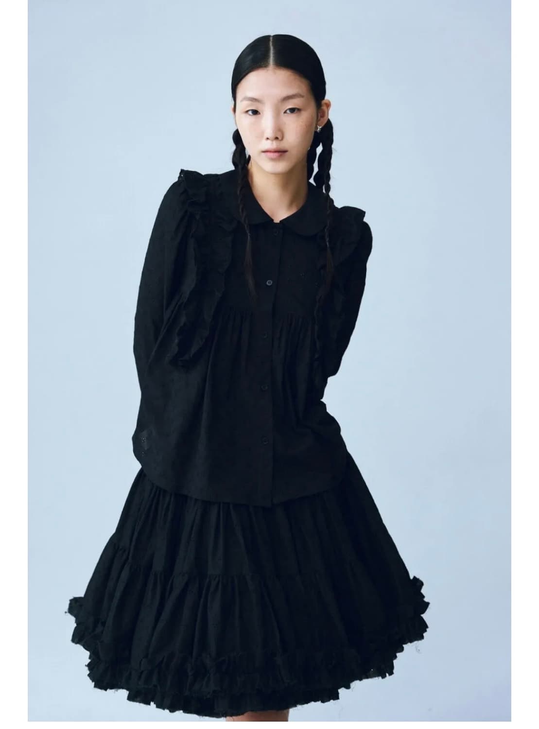 러플 블라우스 (cosmoss ruffle lace shirt) 상품이미지1