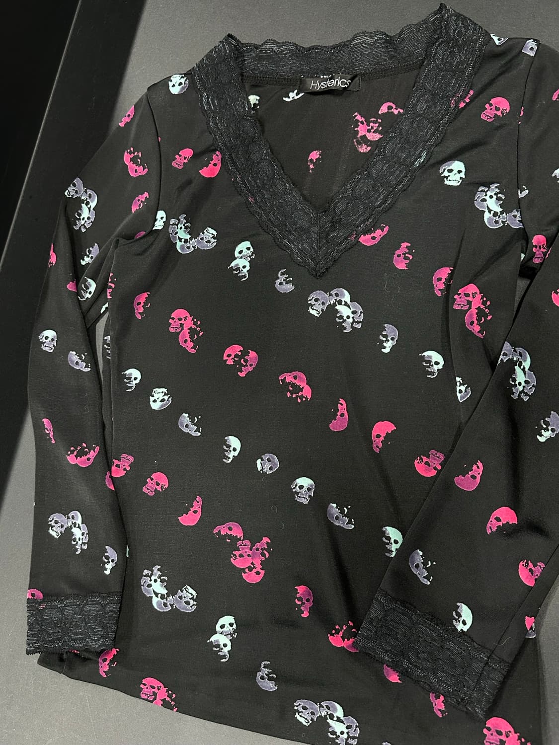 히스테릭 글래머 스컬 프린트 레이스 슬리브 상품이미지3