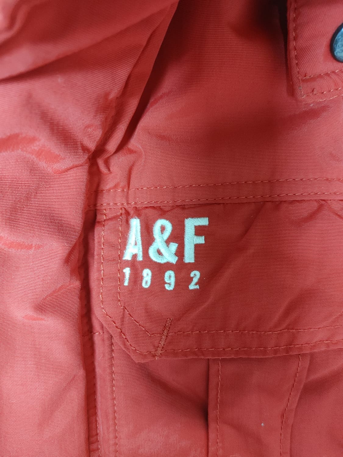 ABERCROMBIE 아베크롬비 찐레드 야상형 후드 파카 상품이미지4