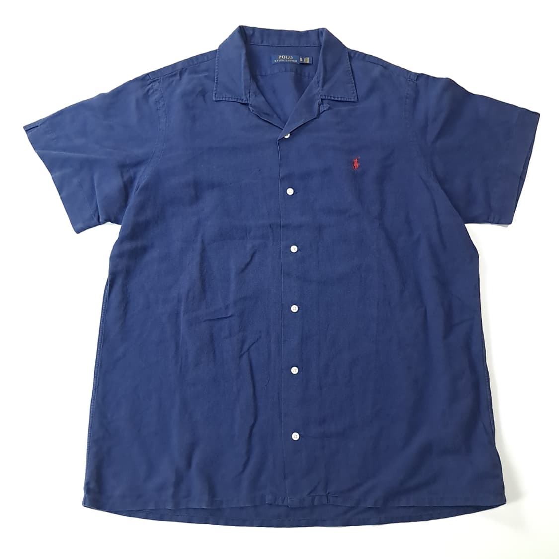 CK193 XL 폴로 린넨라이오셀 오픈칼라 네이비 반팔 셔츠 남방 상품이미지1
