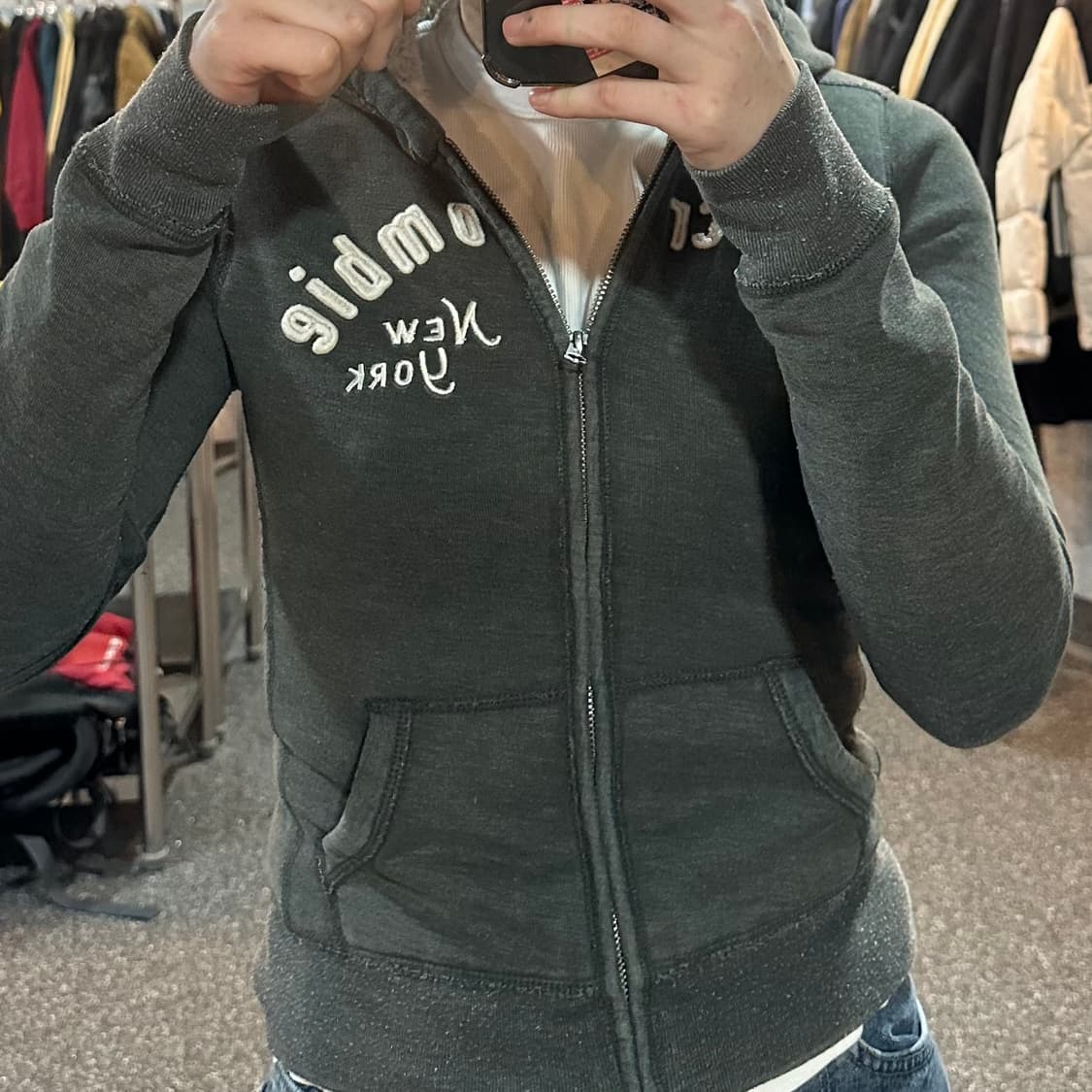 아베크롬비 양털후드집업 상품이미지1