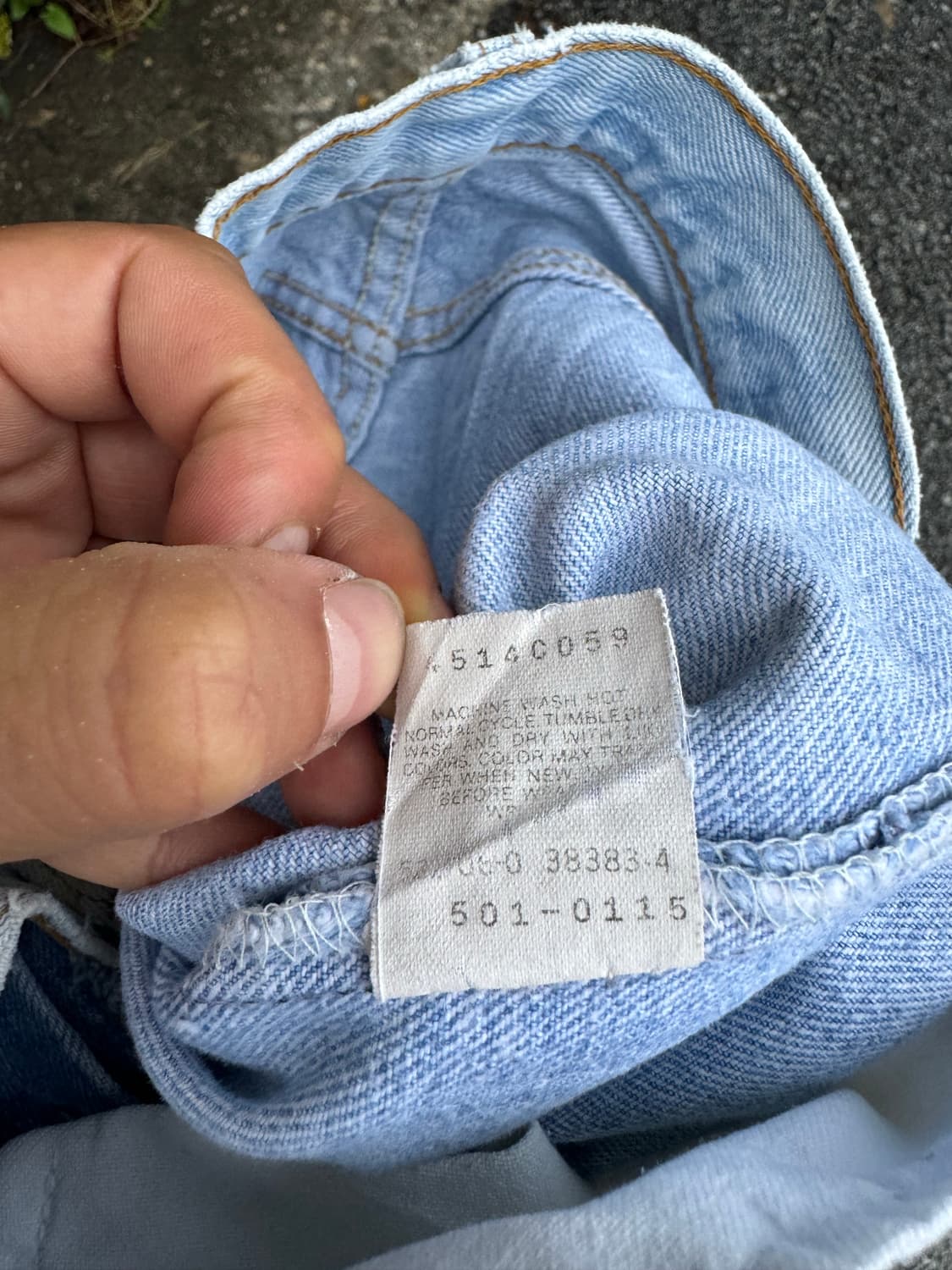 90s usa levis 501 리바이스 빈티지 연청 데님팬츠 32 상품이미지7