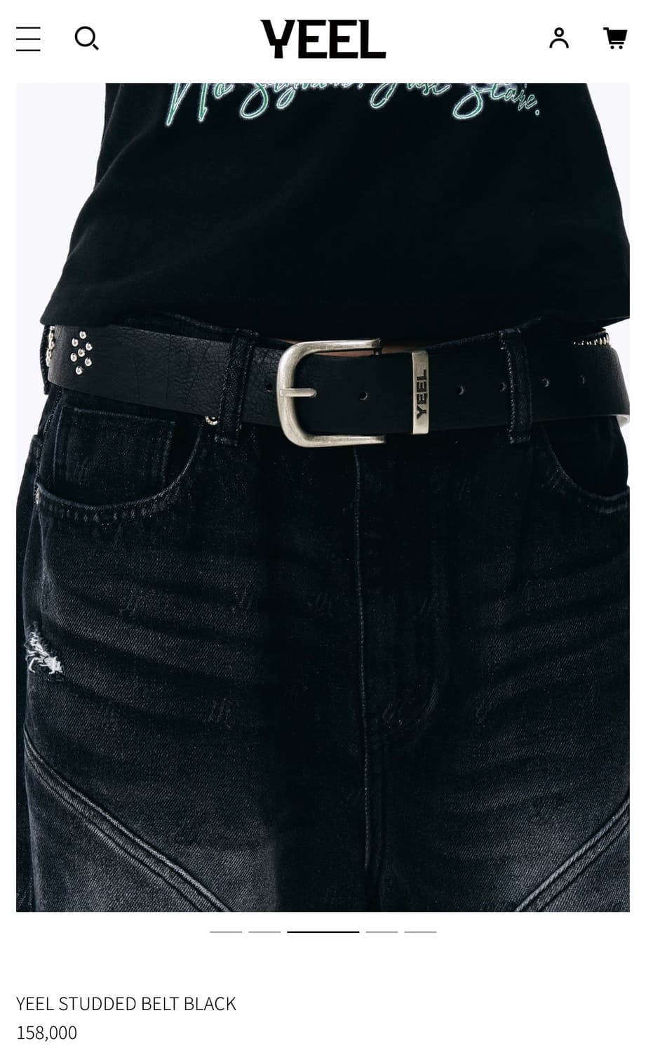 YEEL 큐빅 레오파드 스터드 벨트 LEEY 상품이미지5
